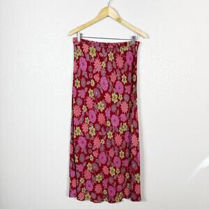 Casual Studio Vintage Y2K 90s Maximalist Phoebe Buffay Style Print Maxi Skirt M